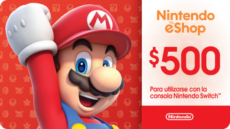 Tarjeta de regalo digital para Nintendo eShop: $500